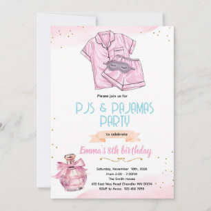 Perfume and Pajamas party Invitation