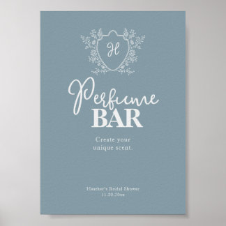 Perfume Bar Vintage Crest Blue Poster