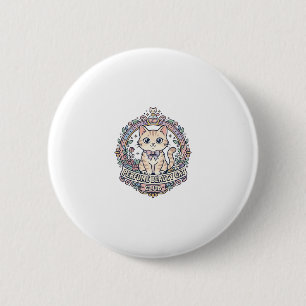 Perfume Beauty Cat Cute Cat T-Shirt Design - Perfu 6 Cm Round Badge