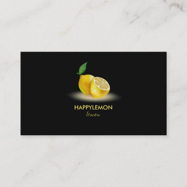 Perfume Black Fruit Lemon citrus lime Business Card (Front)