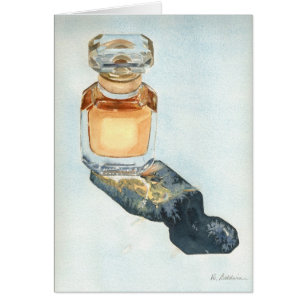 Perfume bottle card