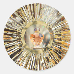 Perfume bottle classic round sticker