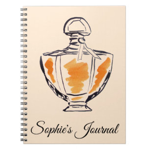 Perfume bottle fashion girl's journal
