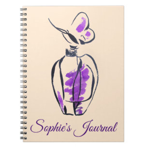 Perfume bottle fashion girl's journal