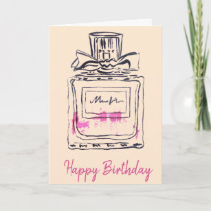 Perfume Bottle Cards | Zazzle UK Vintage Perfume Bottle Birthday Card