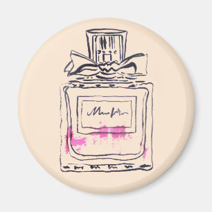 Perfume bottle fashion watercolour illustration magnet