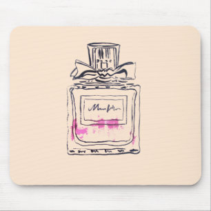 Perfume bottle fashion watercolour illustration mouse mat