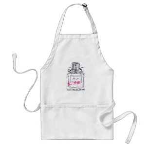 Perfume bottle fashion watercolour illustration standard apron