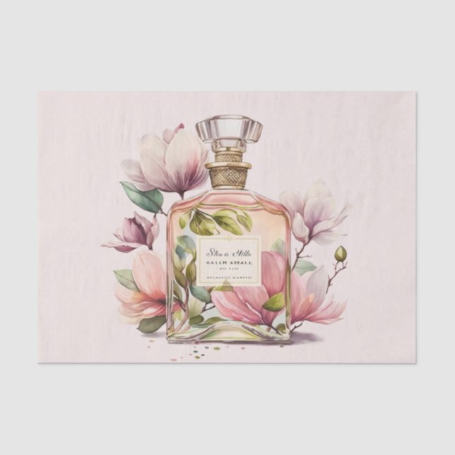 Perfume Bottle Illustration Tissue Paper (Front)