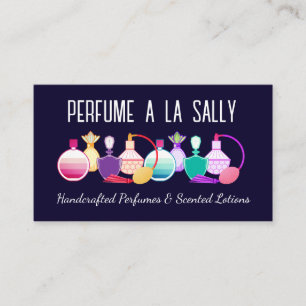 Perfume bottles scent lotion beauty business card