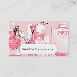 Perfume Business Cards, pink Business Card