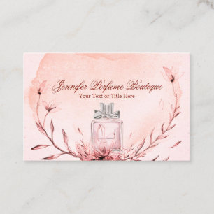 Perfume Fragrance Essential Oil Burgundy Business Card