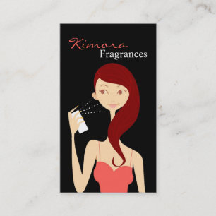 Perfume Fragrance Vector Shop Girl Business Card
