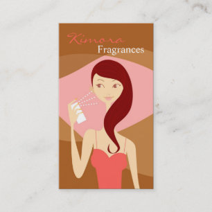 Perfume Fragrance Vector Shop Girl Business Card