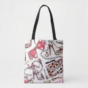 Perfume Lipstick Wallet Shoe Necklace Cosmetic Tote Bag