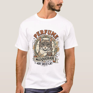 Perfume Masquerade Art Deco Cat Perfume Masquerade T-Shirt