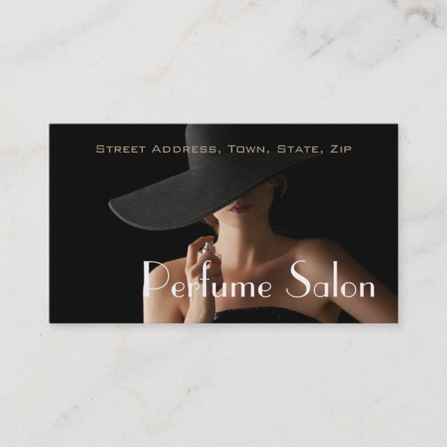 Perfume Salon Fragrance Scent Aroma Model Business Card (Front)
