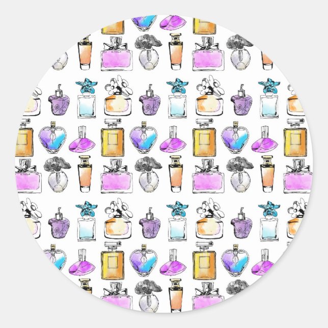 Perfumes Art Classic Round Sticker (Front)
