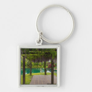 Pergola Of Wisteria Key Ring