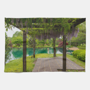 Pergola Of Wisteria Tea Towel