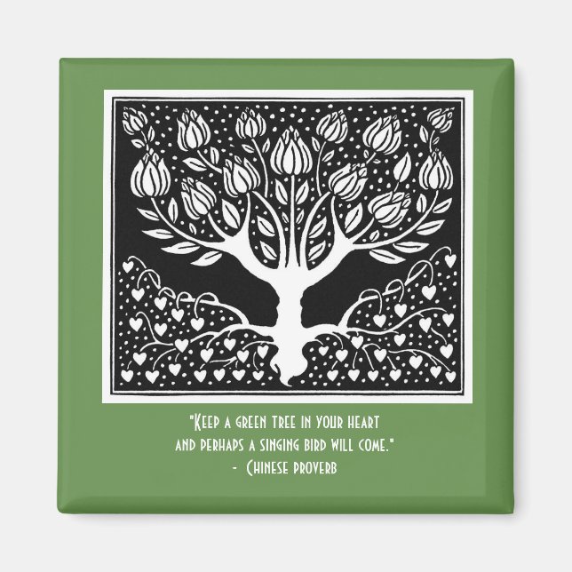 Perhaps a singing bird will come magnet (Front)