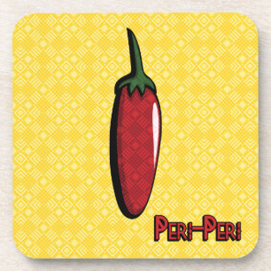 Peri-Peri Chilli Pepper Plastic Coaster