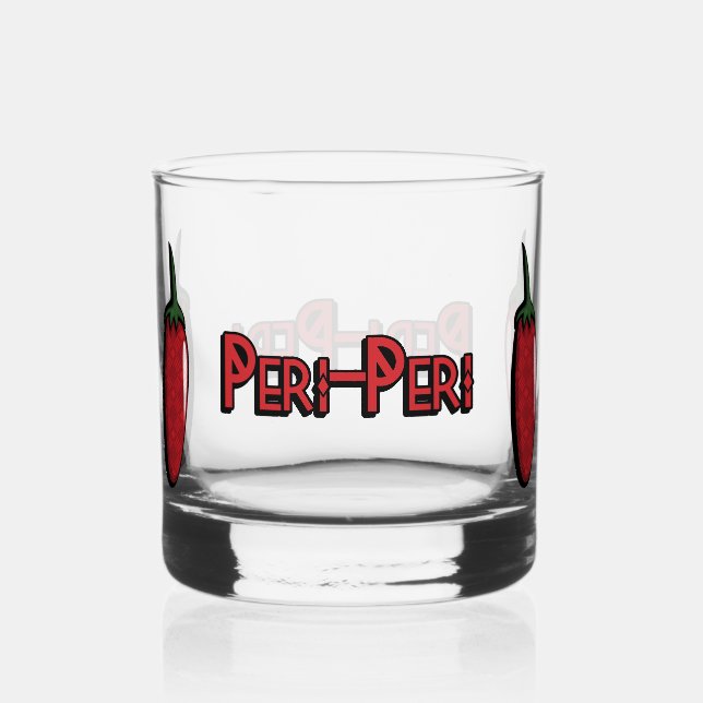 Peri-Peri Chilli Pepper Whiskey Glass (Front)