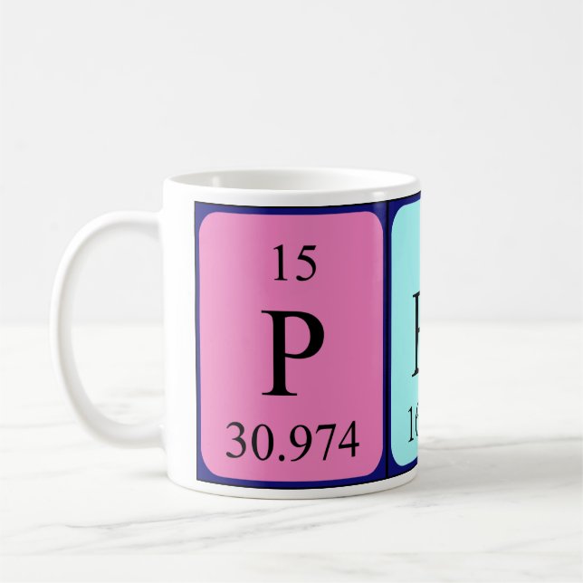 Peri periodic table name mug (Left)