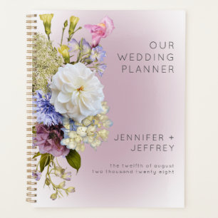 Peri White Mauve Floral Modern Wedding Planner