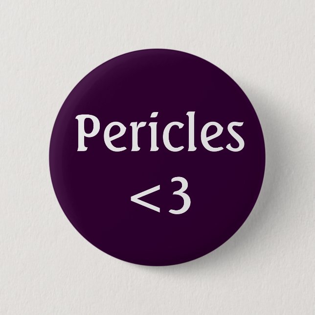 Pericles <3 6 cm round badge (Front)