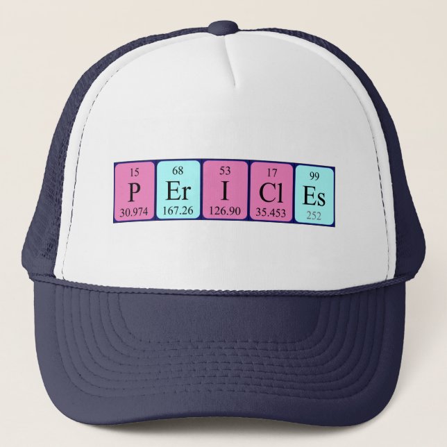 Pericles periodic table name hat (Front)
