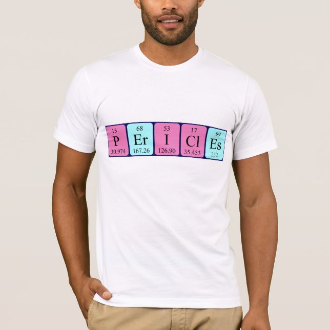 Pericles periodic table name shirt (Front)
