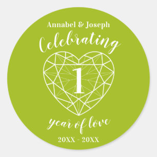 Peridot 1st anniversary 1 year of love stickers