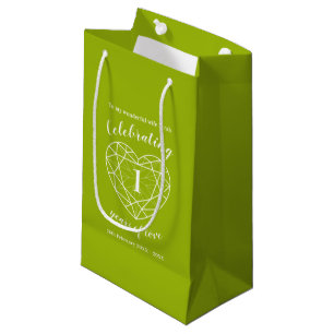 Peridot Anniversary 1 year of love wife gift bag