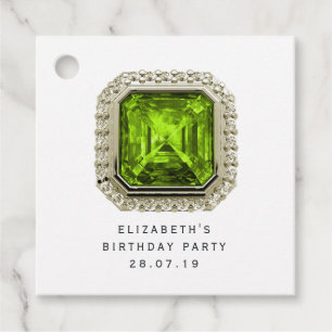 Peridot August Birthstone Favour Tags