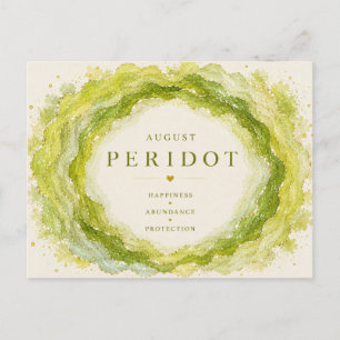 Peridot August Birthstone Postcard