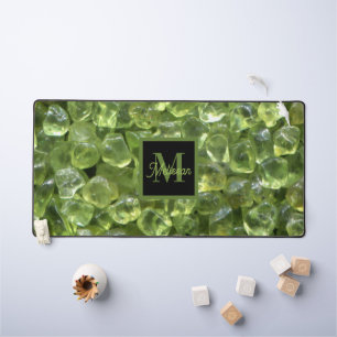 Peridot Birthstone Monogram Personalized Name Desk Mat