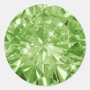 Peridot Gemstone Invitation Envelope Gift Wrap Classic Round Sticker