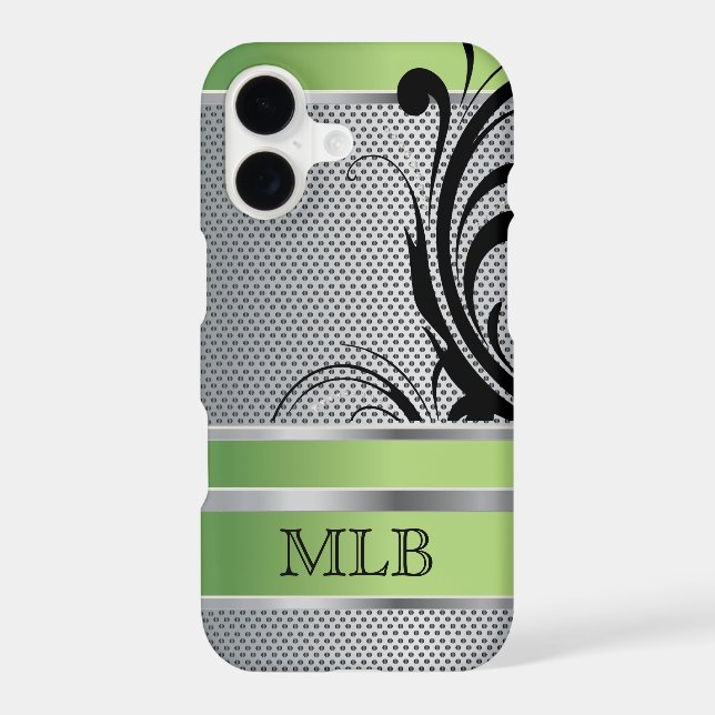Peridot Green and Silver Metal Mesh (Back)