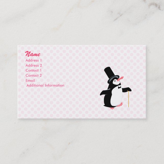 Peridot Penguin Business Card (Front)