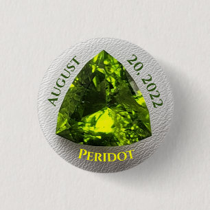 Peridot Trillion 3 Cm Round Badge
