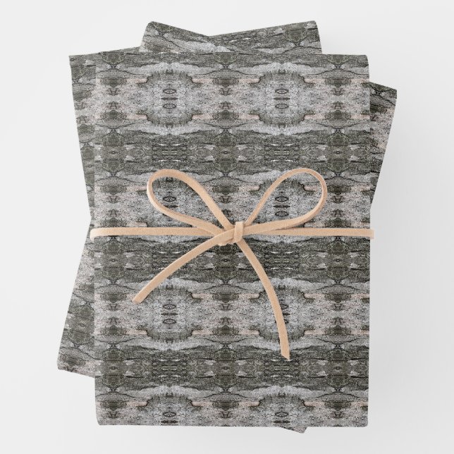 Peril Tree Bark Patterned Wrapping Paper Sheet (In situ)