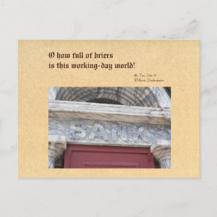 Perils of the Working Day World, Bank Facade Postcard