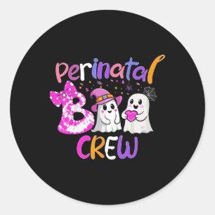 Perinatal Boo Crew Halloween Matching For Nurses Classic Round Sticker