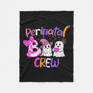 Perinatal Boo Crew Halloween Matching For Nurses Fleece Blanket