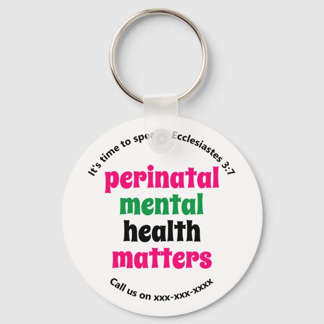 Perinatal Mental Health Matters Key Ring (Front)