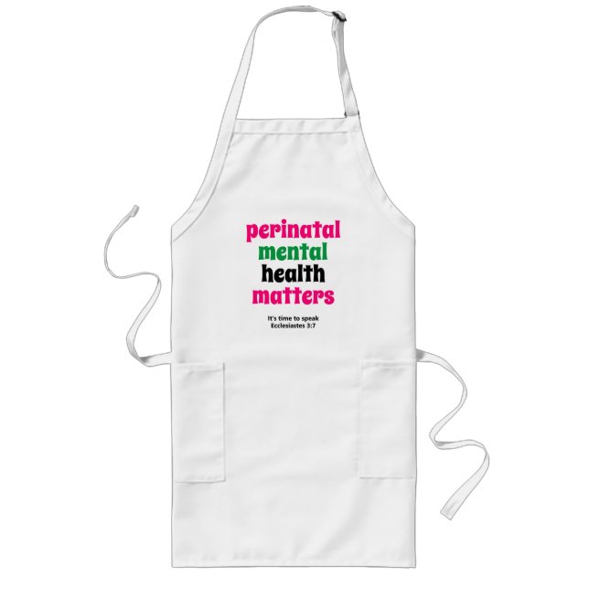 Perinatal Mental Health Matters Long Apron (Front)