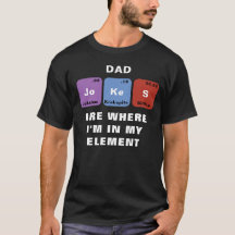 "Periodic Chart" Dad Jokes Funny T-Shirt