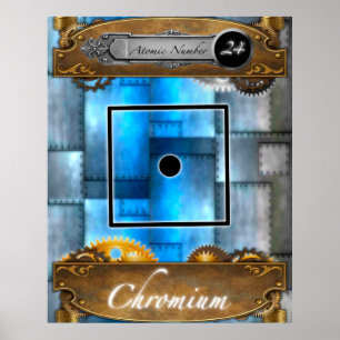Periodic Element Chromium Atomic Number #24 Poster
