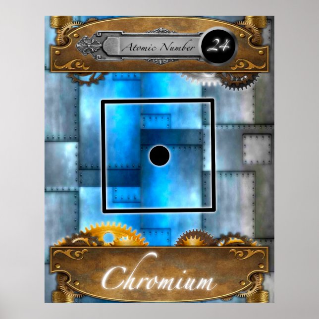 Periodic Element Chromium Atomic Number #24 Poster (Front)